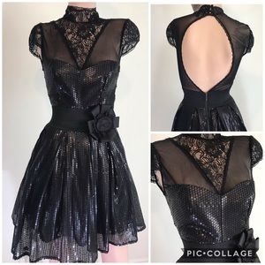 Bebe Black Sequin Dress